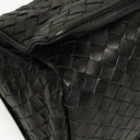 Bottega Veneta Black Intrecciato Leather Braided Handle Flap Shoulder Bag