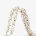 Sac à rabat en plastique blanc moderne Chanel à chaîne froissée vernie
