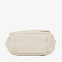 Sac à rabat en plastique blanc moderne Chanel à chaîne froissée vernie