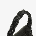Bottega Veneta Black Intrecciato Leather Braided Handle Flap Shoulder Bag