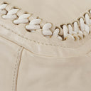 Sac à rabat en plastique blanc moderne Chanel à chaîne froissée vernie
