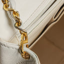 Chanel Classic Single Flap Bag White Quilted Lambskin With 24K Gold-Plated Hardware