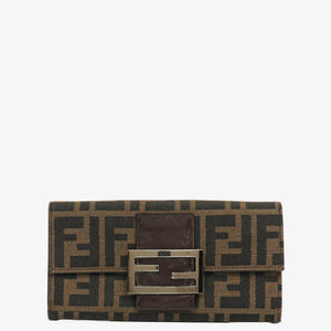 Fendi FF Logo Zucca Canvas Continental Wallet&nbsp;