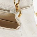 Chanel Classic Single Flap Bag White Quilted Lambskin With 24K Gold-Plated Hardware