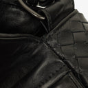 Bottega Veneta Black Intrecciato Leather Braided Handle Flap Shoulder Bag