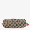Gucci Baguette Pochette Boat Beige/Red GG Monogram Bag