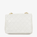 Chanel Classic Single Flap Bag White Quilted Lambskin With 24K Gold-Plated Hardware