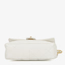 Chanel Classic Single Flap Bag White Quilted Lambskin With 24K Gold-Plated Hardware