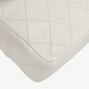 Chanel Classic Single Flap Bag White Quilted Lambskin With 24K Gold-Plated Hardware