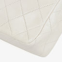 Chanel Classic Single Flap Bag White Quilted Lambskin With 24K Gold-Plated Hardware
