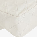 Chanel Classic Single Flap Bag White Quilted Lambskin With 24K Gold-Plated Hardware