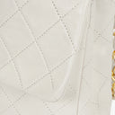 Chanel Classic Single Flap Bag White Quilted Lambskin With 24K Gold-Plated Hardware