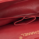 Chanel Vintage Classic Double Flap Bag in Quilted Red Lambskin with 24K Gold-Plated Hardware