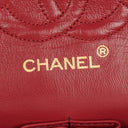 Chanel Vintage Classic Double Flap Bag in Quilted Red Lambskin with 24K Gold-Plated Hardware