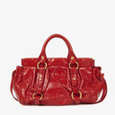 Miu Miu Vitello Lux Rosso Satchel Bag