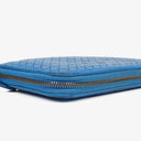 Bottega Veneta Continental Intrecciato Weave Blue Leather Wallet&nbsp;