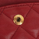 Chanel Vintage Classic Double Flap Bag in Quilted Red Lambskin with 24K Gold-Plated Hardware