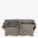 Gucci GG Multicolour Beige/Navy Monogram Canvas Belt Bag