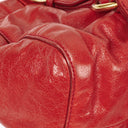 Miu Miu Vitello Lux Rosso Satchel Bag