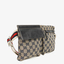 Gucci GG Multicolour Beige/Navy Monogram Canvas Belt Bag