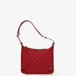 Gucci Red Monogram GG Canvas And Patent Leather Tote Bag