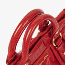 Miu Miu Vitello Lux Rosso Satchel Bag