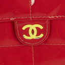 Chanel Red Patent Leather Chocolate Bar Waist Bag