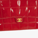 Chanel Red Patent Leather Chocolate Bar Waist Bag