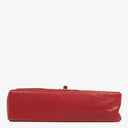 Chanel Vintage Classic Double Flap Bag in Quilted Red Lambskin with 24K Gold-Plated Hardware
