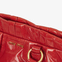 Miu Miu Vitello Lux Rosso Satchel Bag