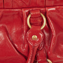 Miu Miu Vitello Lux Rosso Satchel Bag