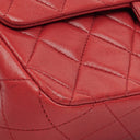 Chanel Vintage Classic Double Flap Bag in Quilted Red Lambskin with 24K Gold-Plated Hardware