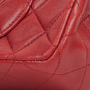 Chanel Vintage Classic Double Flap Bag in Quilted Red Lambskin with 24K Gold-Plated Hardware