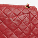 Chanel Vintage Classic Double Flap Bag in Quilted Red Lambskin with 24K Gold-Plated Hardware