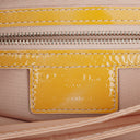 Christian Dior Mustard Patent Leather Cannage New Lock Shoulder Bag