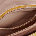 Christian Dior Mustard Patent Leather Cannage New Lock Shoulder Bag