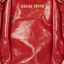 Miu Miu Vitello Lux Rosso Satchel Bag