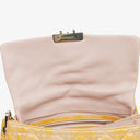 Christian Dior Mustard Patent Leather Cannage New Lock Shoulder Bag