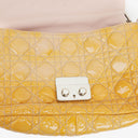 Christian Dior Mustard Patent Leather Cannage New Lock Shoulder Bag