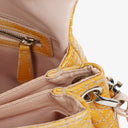 Christian Dior Mustard Patent Leather Cannage New Lock Shoulder Bag