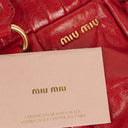 Miu Miu Vitello Lux Rosso Satchel Bag