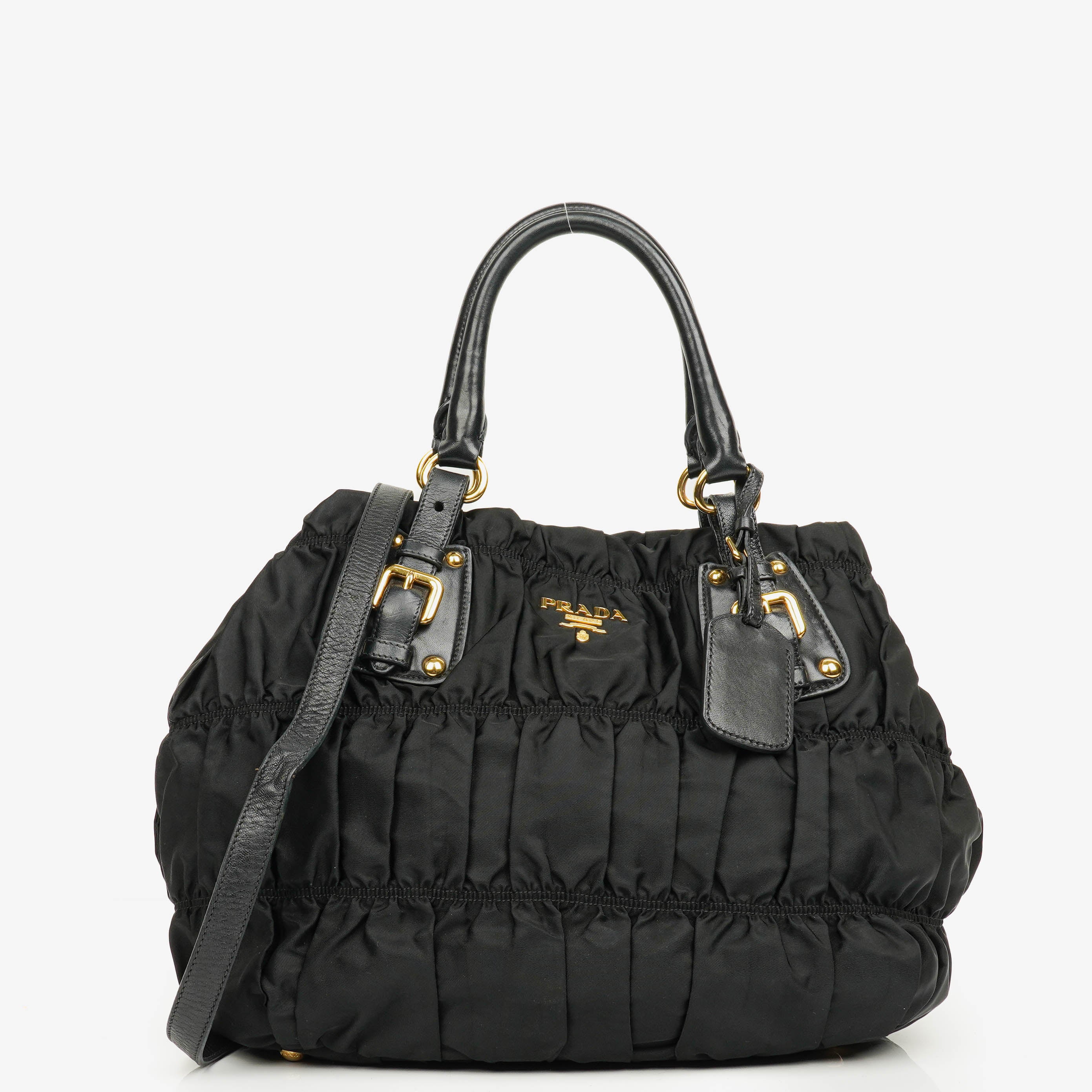 Prada Black Tessuto Gaufre Nylon Bag