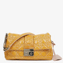 Christian Dior Mustard Patent Leather Cannage New Lock Shoulder Bag