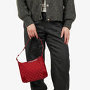 Gucci Red Monogram GG Canvas And Patent Leather Tote Bag