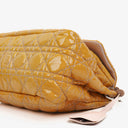 Christian Dior Mustard Patent Leather Cannage New Lock Shoulder Bag