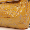 Christian Dior Mustard Patent Leather Cannage New Lock Shoulder Bag