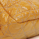 Christian Dior Mustard Patent Leather Cannage New Lock Shoulder Bag