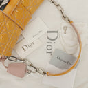 Christian Dior Mustard Patent Leather Cannage New Lock Shoulder Bag