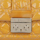 Christian Dior Mustard Patent Leather Cannage New Lock Shoulder Bag