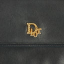 Dior Leather Chain Navy Shoulder Bag